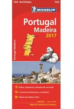 Mapa Michelin National 733 - Portugal e Madeira 2017