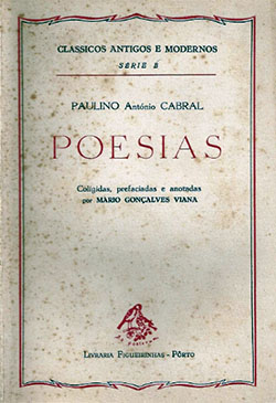 Poesias De Paulino António Cabral. Vol. II